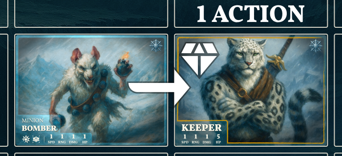 Loot being handed to a Keeper for one action.